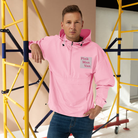 Pink Man Van Packable Weather Resistant Jacket